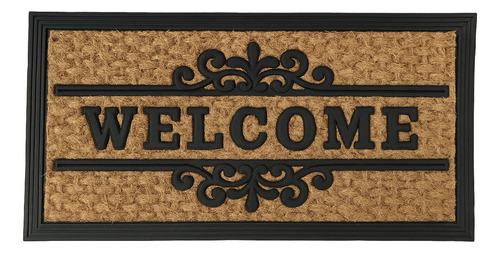 Alfombra Felpudo De Entrada Goma Y Coco 30x55cm 55 Cm 30 Cm Goma Y Coco