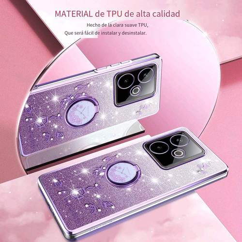 Funda Con Diseño De Flores Brillantes Para Huawei Nova 7i/8i/9/9 Pro/7 Pro/8 Se Con Soporte, A Prueba De Golpes