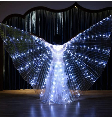Imagen 2 de 10 de Alas Led Grande Danza Arabe Wings Bellydance Odalisca Capa