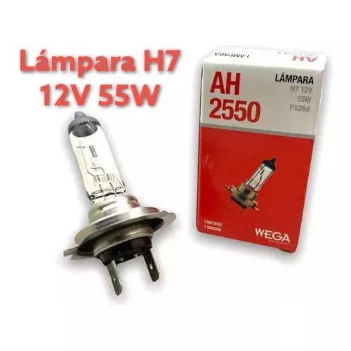 Lampara H7 12v 55w X 2 Unidades Wega Original