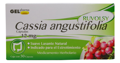 Ruvolsy Cassia Angustifolia Medicamento Herbolario 30 Capsul