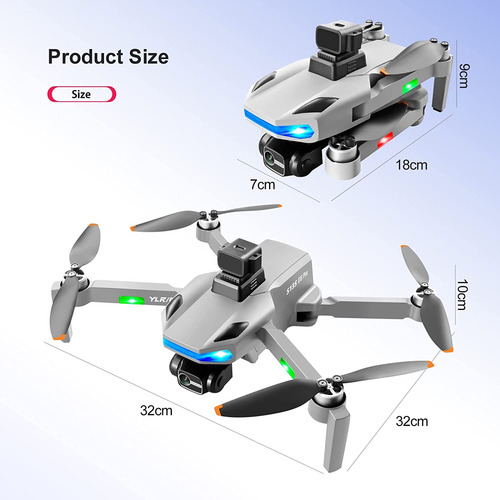 Drone 8k Hd Sensor De Obstáculos 5 Kilómetros 30min De Vuelo