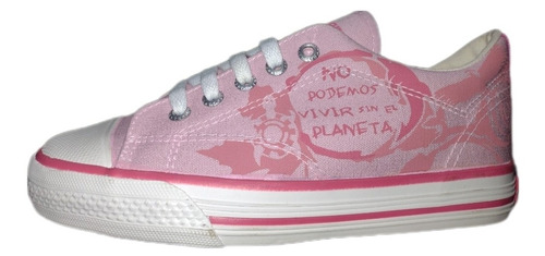 Zapatillas Topper Derby Lona Rosa Estampada