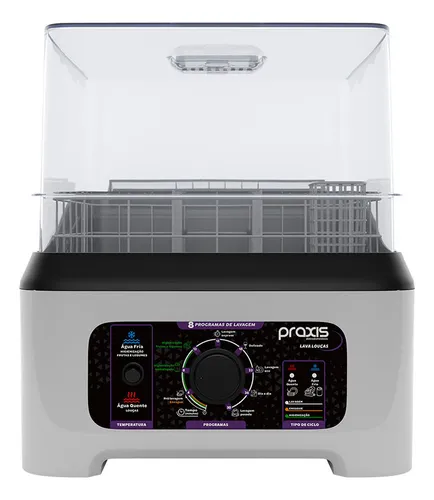 Máquina de lavar louça portátil semiautomática Praxis branca