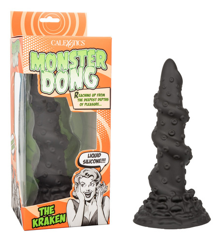 Dildo Curvo Monster Dong El Kraken Mayor Estimulo Placentero Color Negro
