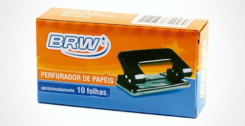 Perfurador De Papel Metal 2 Furos - 10 Folhas