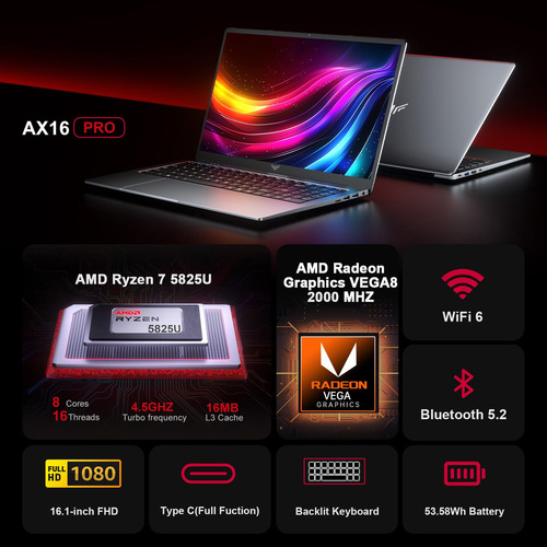 Laptop Kaigerr Lx15pro 15.6 Amd R7 5825u 16gb 512gb W11