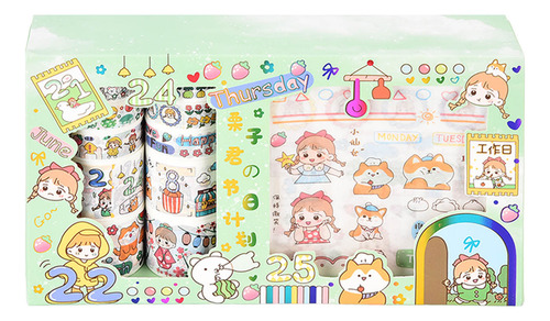 Cinta Decorativa Washi Para Decoración Diy, Pega Repetidamen