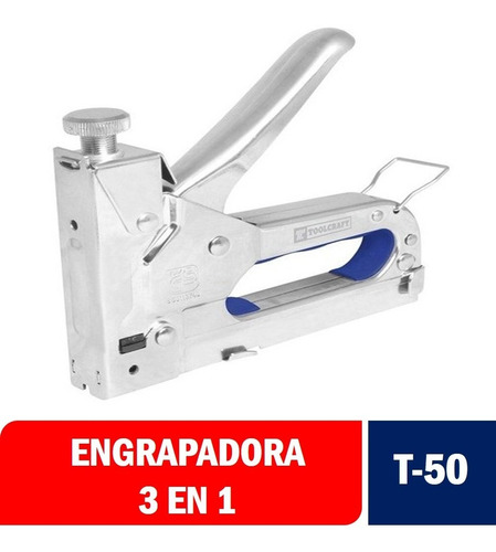  Engrapadora 3 En 1 Profesionalt-50 Cromada Toolcraft