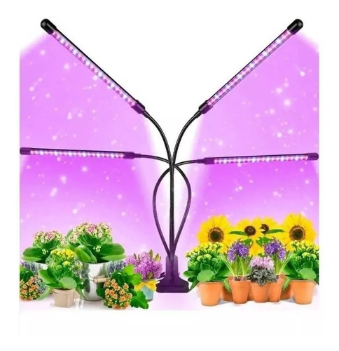 Luz Led Para Indoor Luz Para Plantas Led Cultivo 4 Tubos