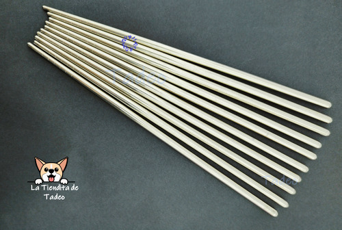 5 Pares Palillos Chinos, Acero Inoxidable, Reutilizables ^-^