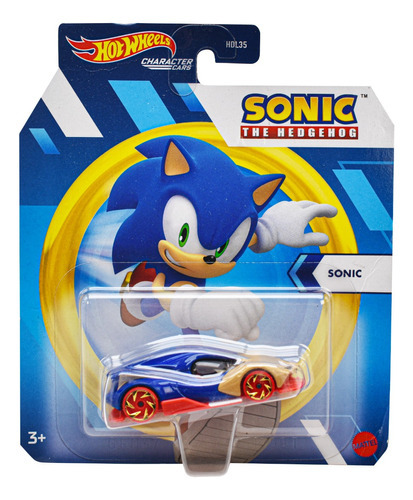 Hot Wheels Character Cars Sonic Escala 1:64 Mattel Cd