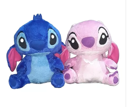 Peluche Stitch Pequeño 20 Cm Azul Y Rosado Suave Importado