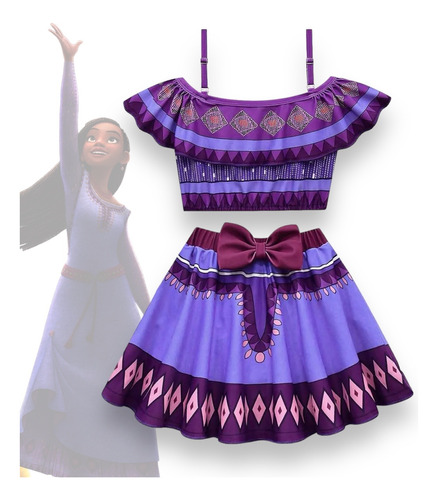 Traje De Baño Princesa Asha - Wish - Con Protección Uv