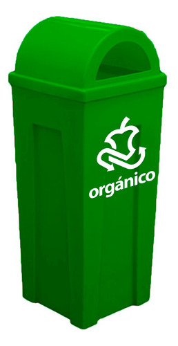 Bote De Basura 120 Litros Color Verde Reciclar Organico