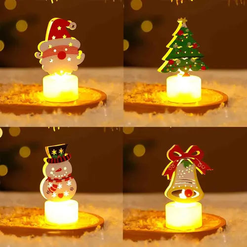 Lâmpada Christmas Ingenious Personality Candle Light Luminou