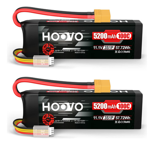 Hoovo Batera Lipo 3s 11.1v 5200mah 100c Con Conector Xt90 Pa