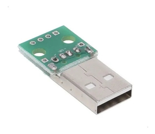 Modulo Usb Macho A Dip 2.54 Mm 4p En Linea Soldado Arduino