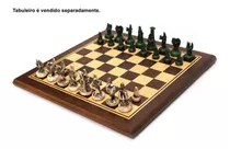 Jogo De Xadrez Tematico + Tabuleiro Medieval Imperial Resina