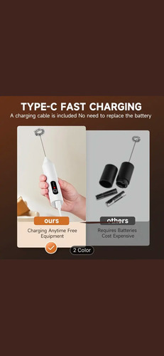 Agitador De Leche Recargable Por Usb