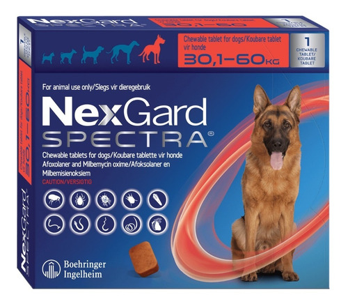 Antiparasitario Para Perro Nexgard Spectra De 30,1 - 60 Kg