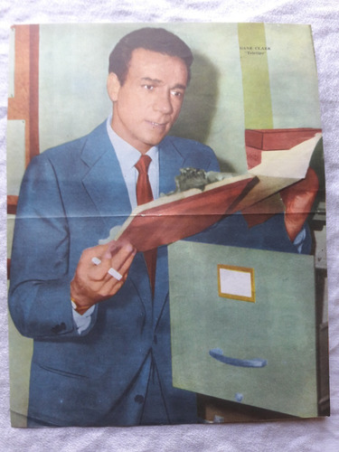 Antiguo Poster De Revista Canal Tv - Dane Clarck - Teletipo