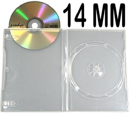 Imagen 1 de 2 de 10 Estuche Caja Gruesa 14mm Transparente Dvd-r Original