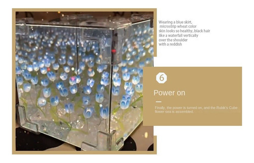Día De La Madre Diy Tulipán Cubo Luz Espejo