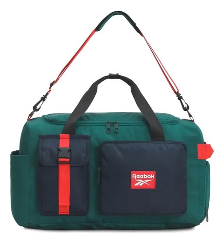 Bolso De Viaje Reebok 60164-60165 Unisex 40l Viaje Gym * Color Azul Petróleo 60165 Lisa