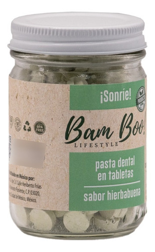 Imagen 6 de 7 de Frasco Pasta Dental Sólid Hierbabuena 75g Bam Boo! Lifestyle