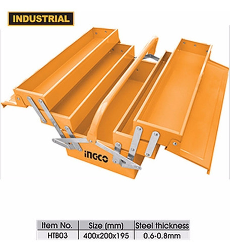 Ff Caja Valija Herramienta Ingco Metalica Plegable 3 Niveles