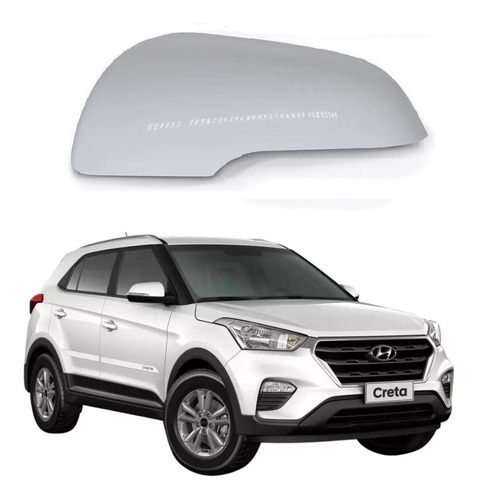 Capa Retrovisor Creta 2017 / 2021 Original Esquerdo Branco