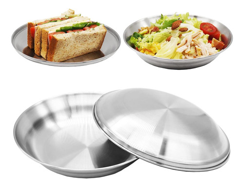 Manipam Juego De Placas De Acero Inoxidable Coreano De Plato