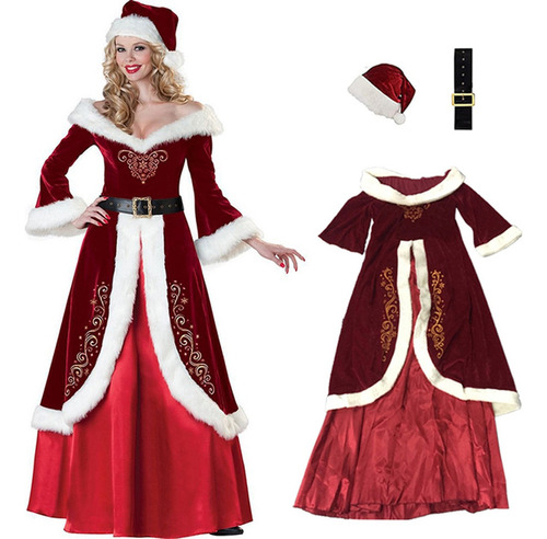 Vestido De Navidad Para Mujer, Vestido De Fiesta De Navidad