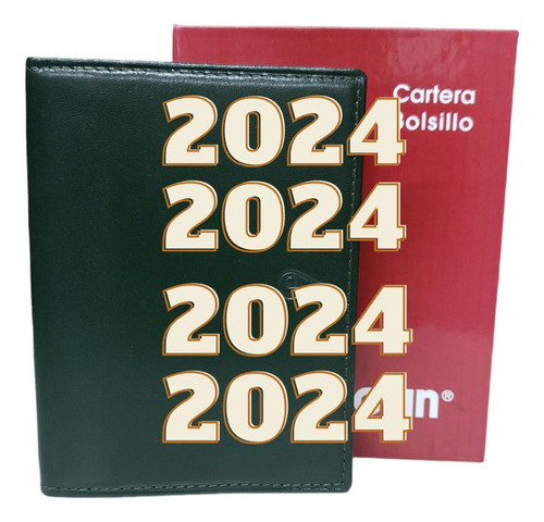 Agenda Morgan 2024 Cartera Bolsillo Cuero Solo Tapa