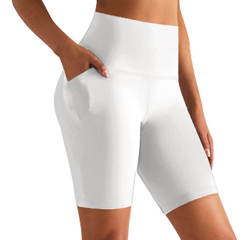 Groteen Pantalon Corto Motociclista Para Mujer Bolsillo Alta