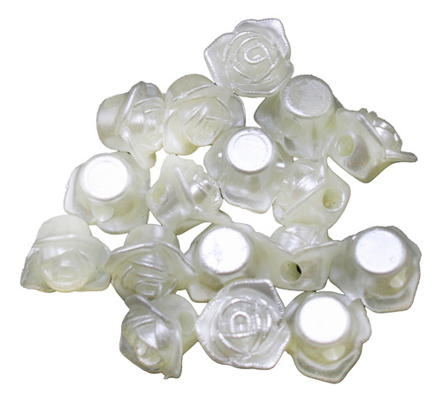Cuenta Separador Acrílico 100g Pulseras Bisutería Collares Flor1 Nacar 240pz 1.2 Cm 9 Mm