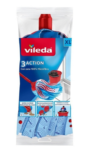 Repuesto Trapeador Vileda Mop Microfibra Para Mop 3action 