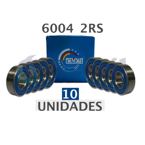 Rolamento 6004 2rs Newsun Usa Kit Com 10 Unidades  Zx6004-10