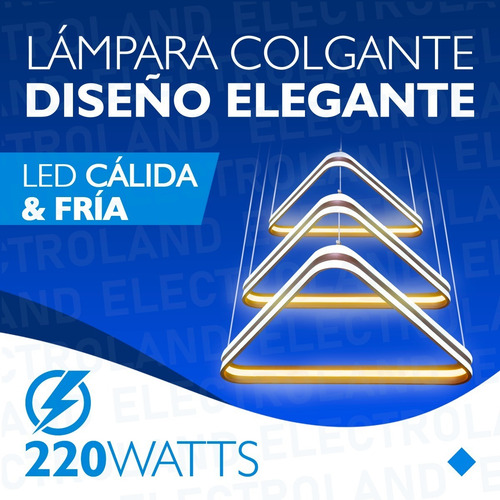 Imagen 3 de 10 de Lampara Led Diseño Elegante Colgante Led 220w Calida / Fria