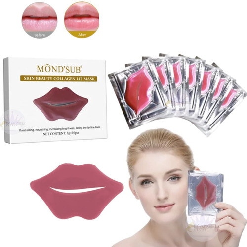 Mascarilla Labial Hidratante Labios Colágeno Humecta Pack 10