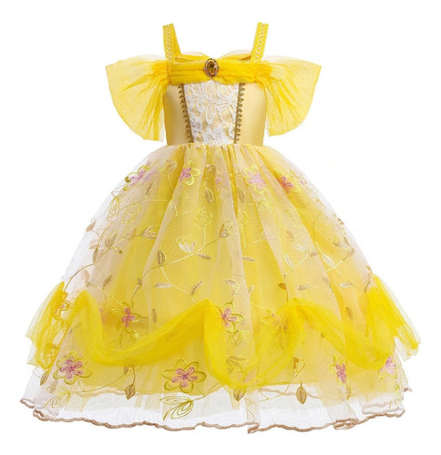 Vestido De Bella Princesa Para Niña, Disfraz Infantil .