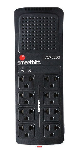 Imagen 1 de 5 de Regulador Voltaje Smartbitt 2200va 1100w 8 Contactos
