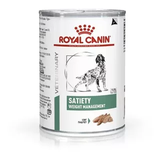 Alimento Royal Canin Veterinary Diet Canine Satiety Weight Management para cachorro adulto todos os tamanhos sabor mix em lata de 410g