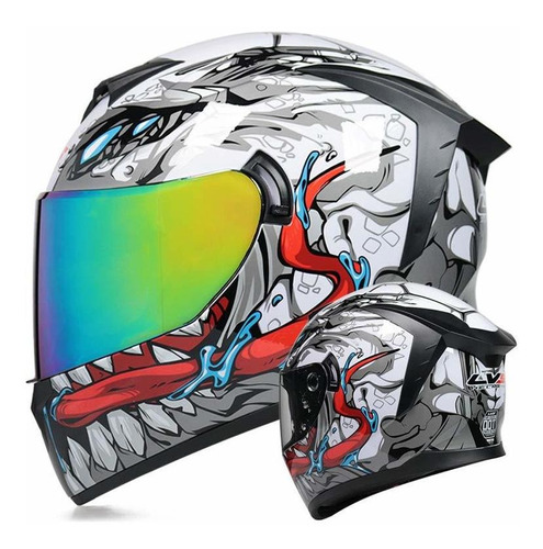 Casco Motuomr -  De Motocicleta Unisex Para , Aprobado Dot