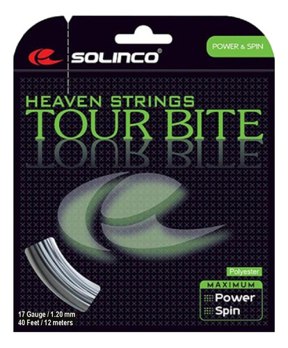 Corda de raquete de tênis única Solinco Tour Bite de 1,20 mm