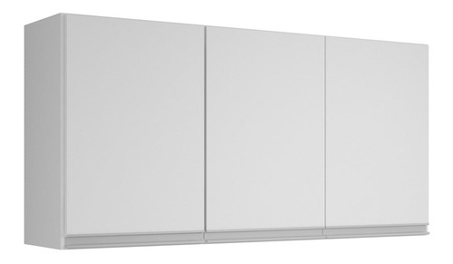 Armário Aéreo 120cm 3 Portas Karen P14 Branco - Mpozenato