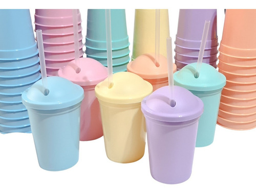 Vasos Plásticos Souvenirs Pasteles (35 Unid)