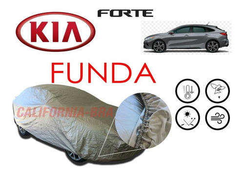 Funda Cubierta Lona Afelpada Cubre Kia Forte Hatchback 2021