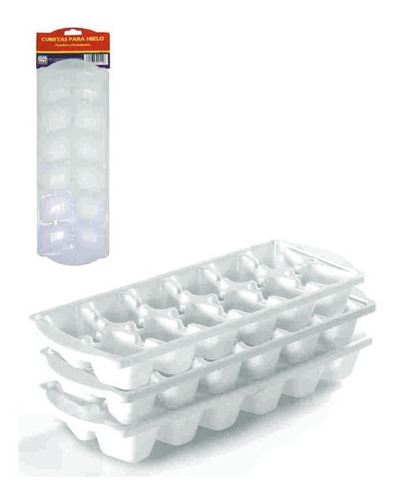 Set 2 Cubetas Hielo Plasticio 2114 Alfa Hogar C. Xavi